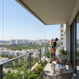 invisible grill for balcony in pune